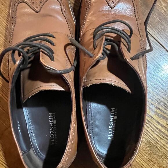 Florsheim Castellano Wingtip Men’s Shoes Leather Size 10.5D Pre-Owned - Picture 5 of 10